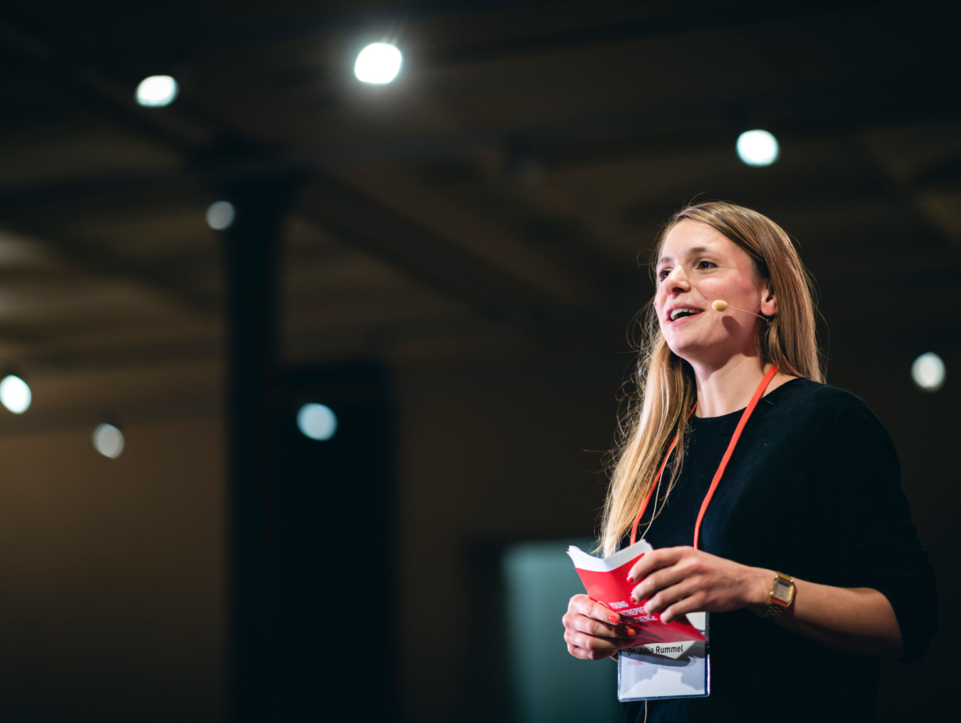 Woman on stage at Science Summit 2019