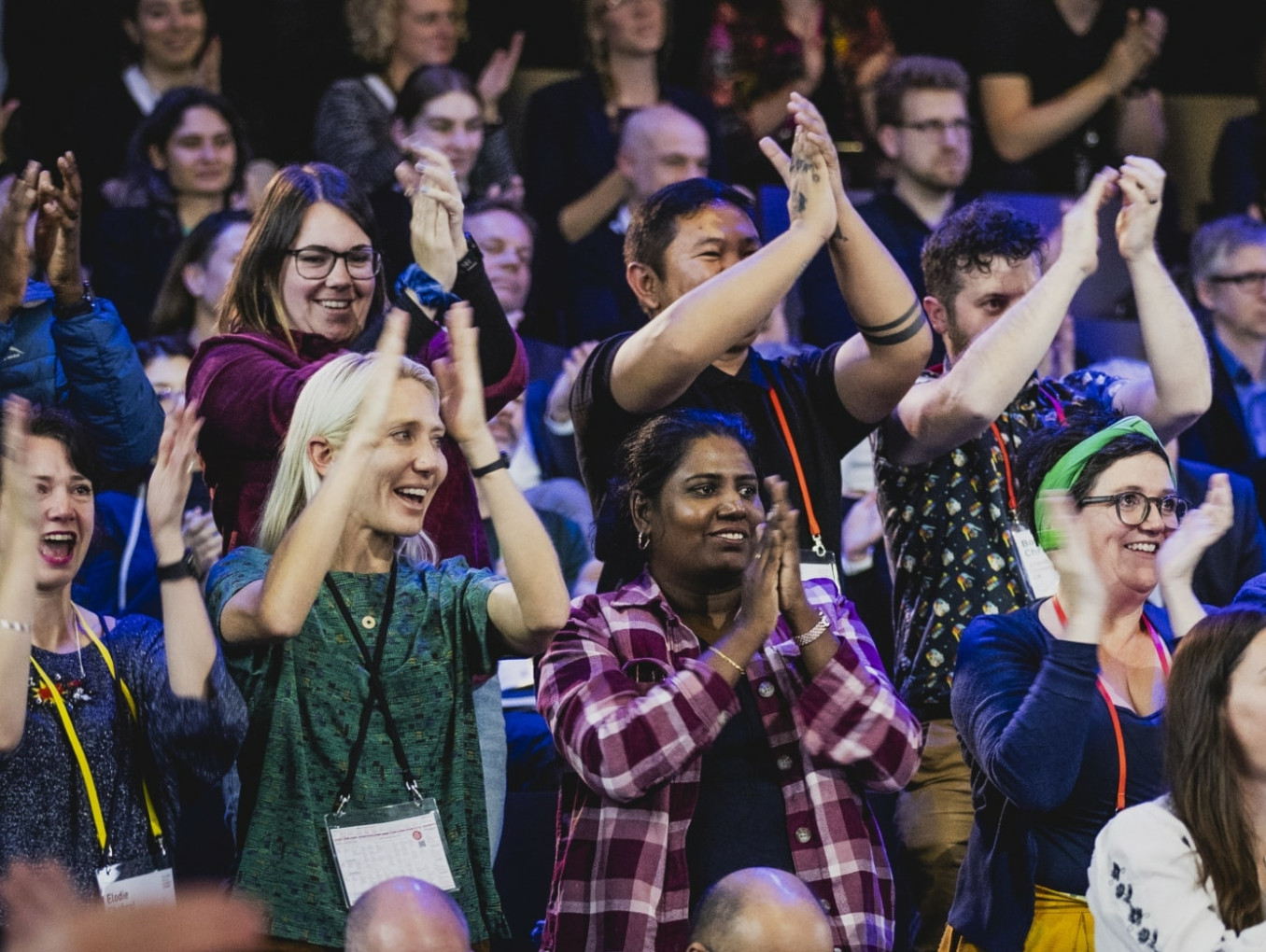 Audience cheering at Science Summit 2023