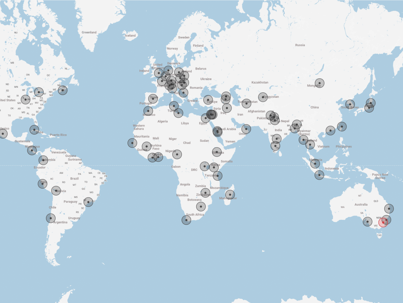 Map with Open Falling Walls Lab Calls 2024