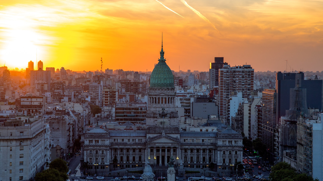 Sundowner at Palacio Barolo in Buenos Aires, Argentina